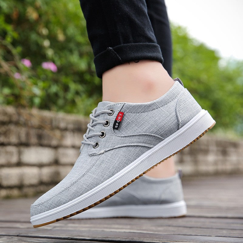 Men Casual Shoes Summer Canvas Shoes Men Breathable Casual Canvas Men Shoes Walking Men Shoes Chaussure Homme Factory sales Image