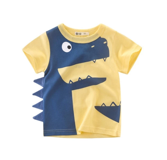 Children's Wear 2021 Summer New Korean Children's Boys Cotton T-shirt Men's Treasure In Children's Short Sleeves Image