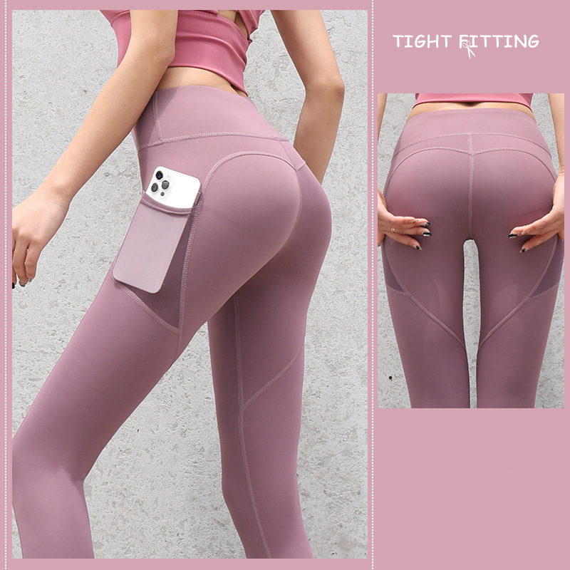 Gym Sport Seamless Leggings With Pockets Push Up High Waist Pants Women Fitness Running Yoga Pants Gym Sport Seamless Leggings Image