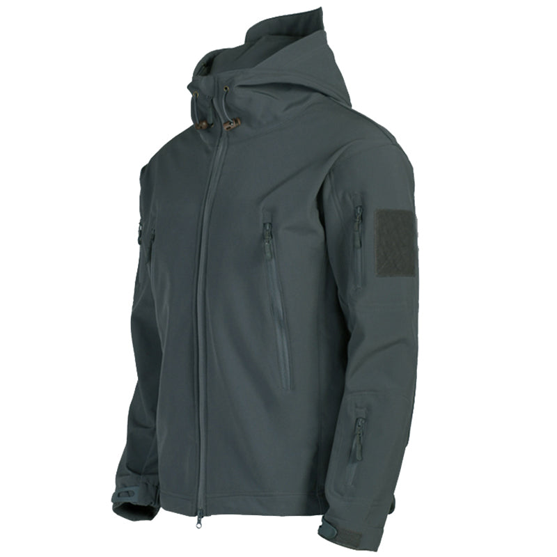 Soft Shell Jacket Men Windproof Hooded Jacket Image