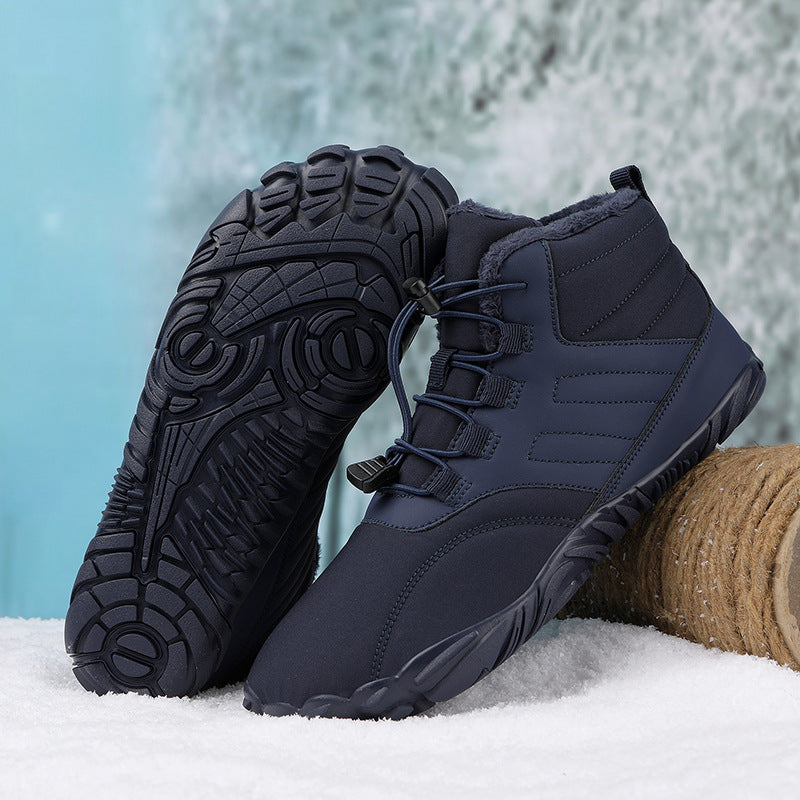 Outdoor Sports Cotton Shoes For Men And Women Winter Warm Slip-on Boots Wear-resistant Anti-ski Thickened Shoes Couple Image