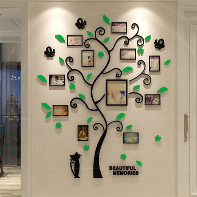 Family photo frame tree wall sticker Image