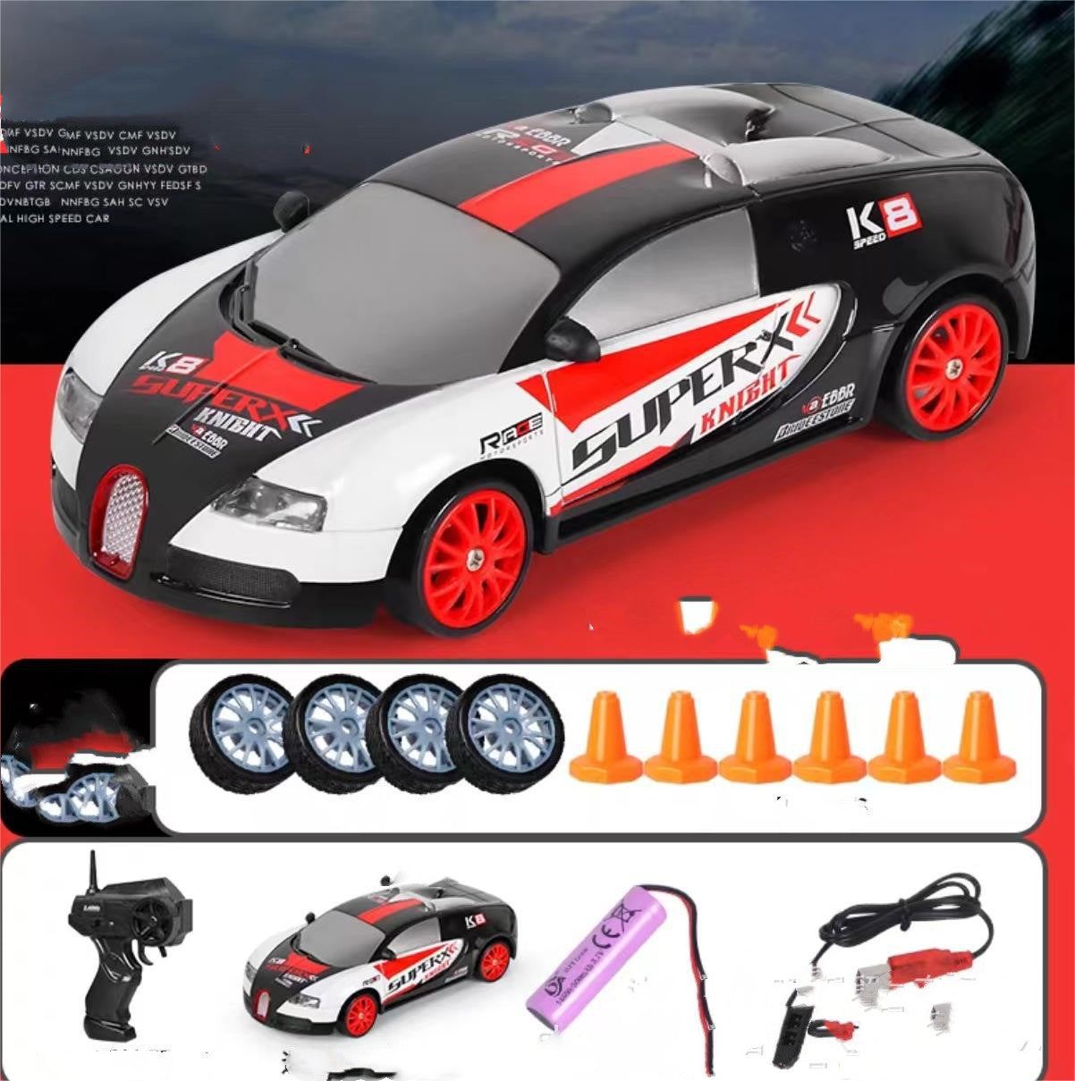 2.4G Drift Rc Car 4WD RC Drift Car Toy Remote Control GTR Model AE86 Vehicle Car RC Racing Car Toy For Children Christmas Gifts Image