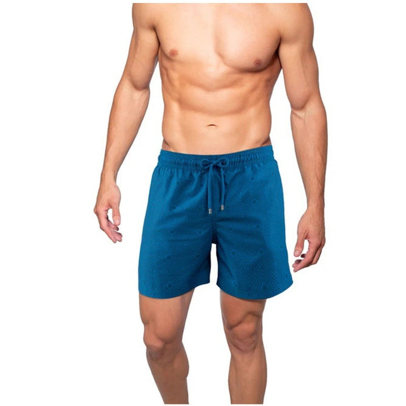 Men's Printed Beach Shorts Sports Double Layer Shorts Summer Image