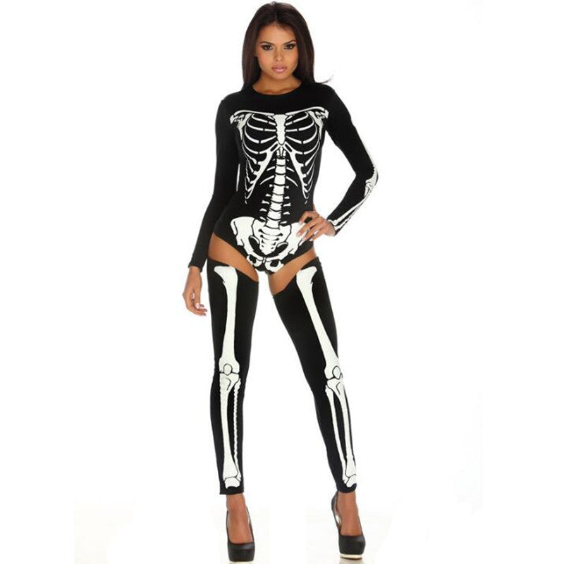 Halloween Cosplay Costume Skull Zombie Uniform Image