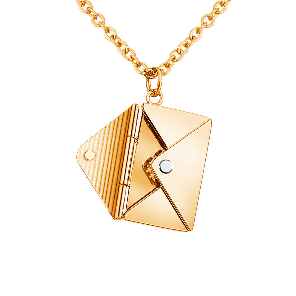 Fashion Jewelry Envelop Necklace Women Lover Letter Pendant Best Gifts For Girlfriend Image