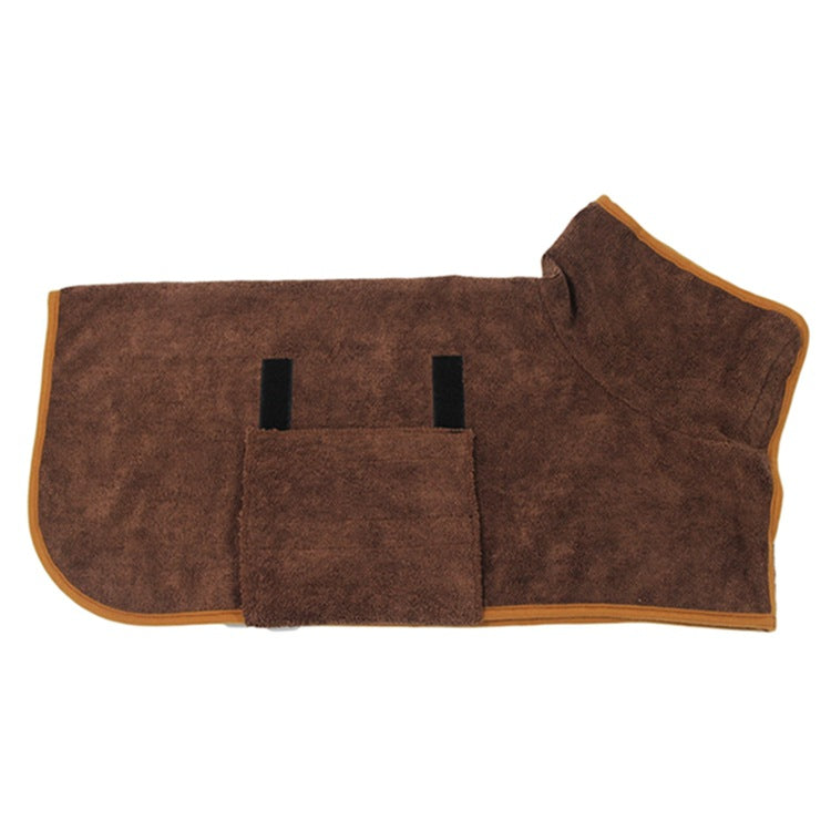 Absorbent Pet Bathrobe With Waist-wrapped Microfiber Image