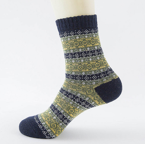 Winter Thick Warm Stripe Wool Socks Casual Sock Business Socks Image