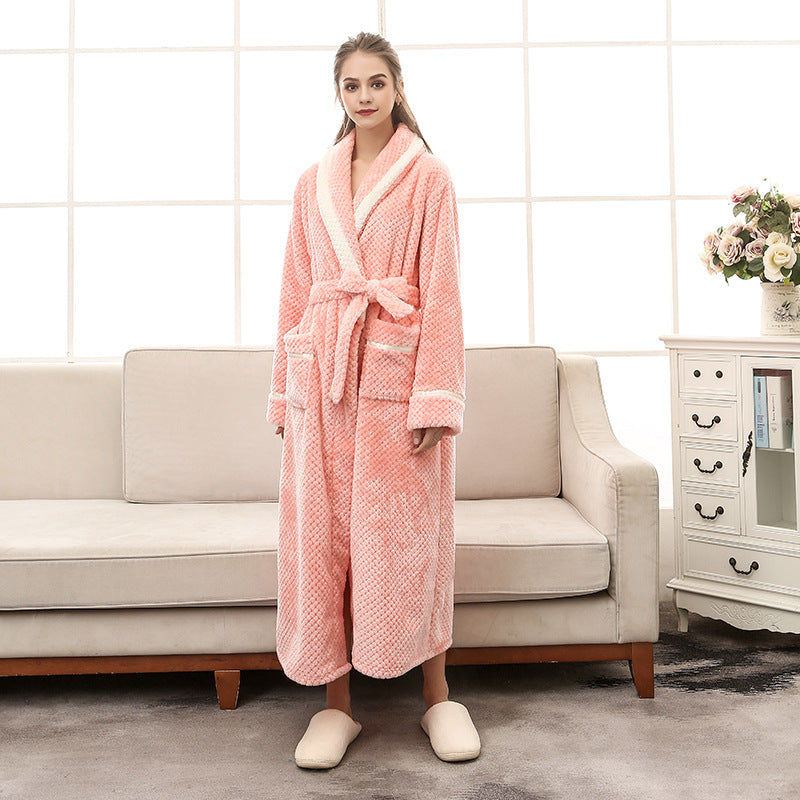 Women Pajamas Couple Gown Bathrobe Winter Robe Image