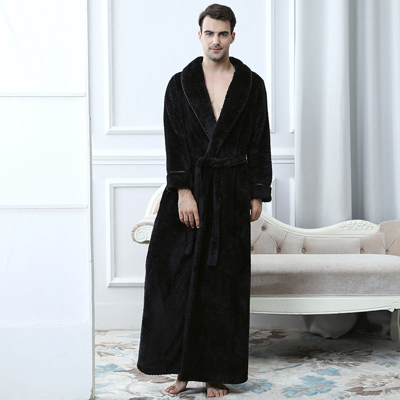 Thick waist velvet bathrobe Image