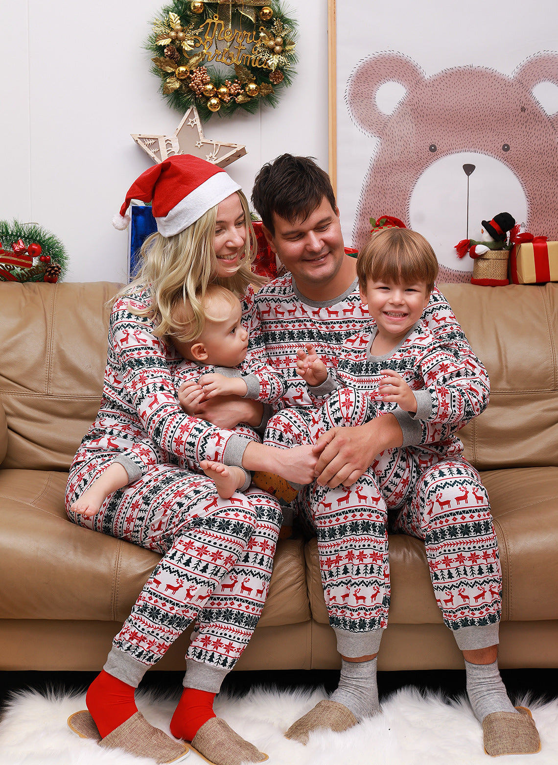 Christmas Pajamas Family Matching New Year Father Mother Kids Baby Look Clothes Set Dad Mom And Daughter Son Pyjamas Outfit Image