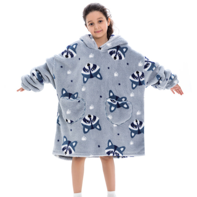 Oversized Thermal Sweatshirt Lazy Sweatshirt Kids Image