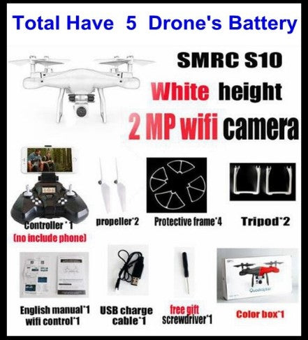 Sales Promotion WiFi 2MP Camera With S10 SMRC FPV Quadcopter Drone Helicopter UAV Micro Remote Control Toy RACER KIT Aircraft Image