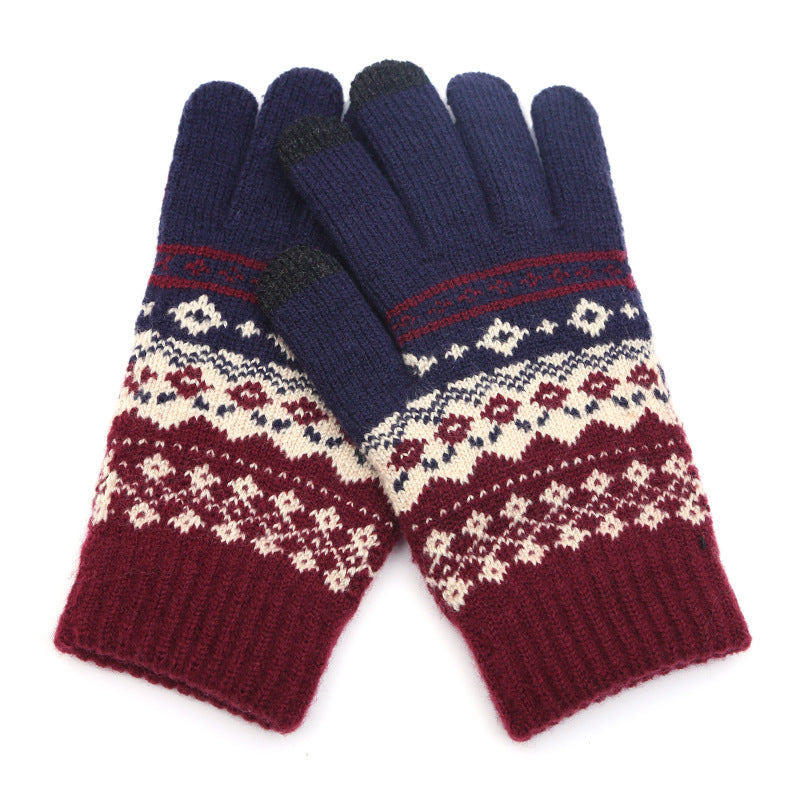 Couple knitted gloves touch screen gloves Image