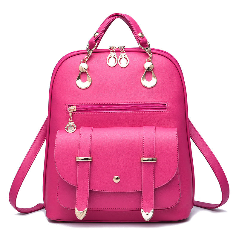 Female bag fashion PU leather dual-use backpack Image