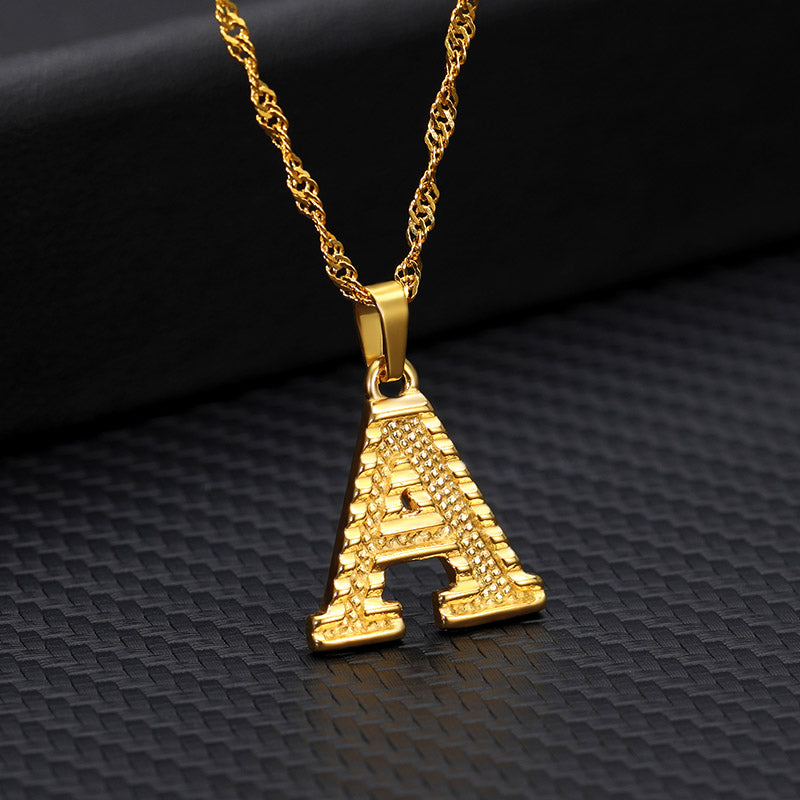 26 letters gold-plated pendant necklace Image