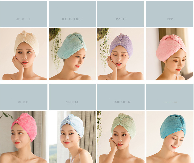 Women's Hair Dryer Cap, Absorbent Dry Hair Towel Image