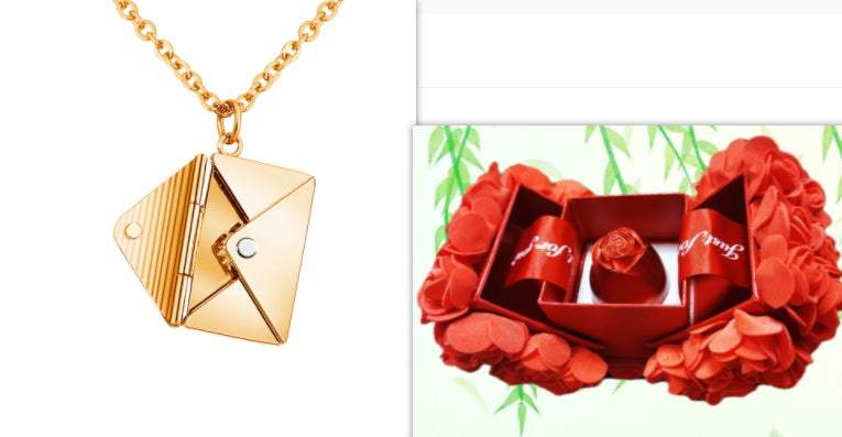 Fashion Jewelry Envelop Necklace Women Lover Letter Pendant Best Gifts For Girlfriend Image