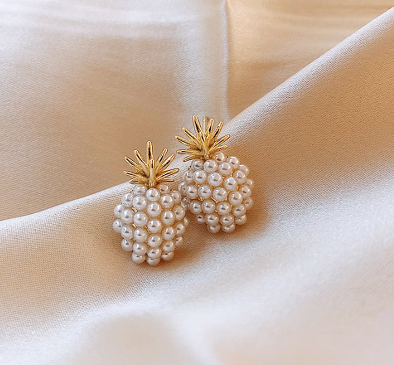 Pineapple Starfish Pearl Earrings Image