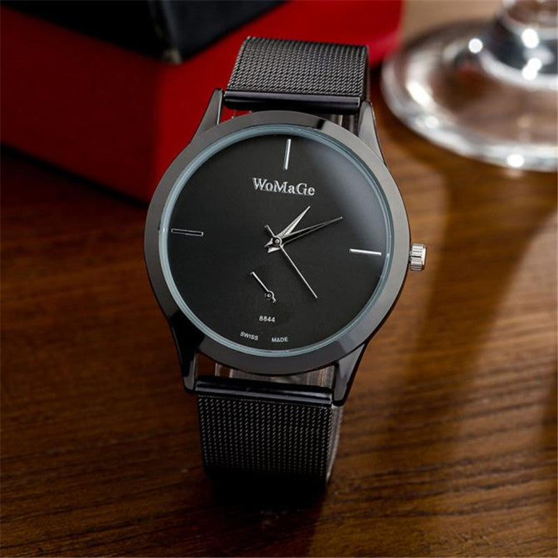 Fashion Alloy Belt Mesh Watch Unisex women's watches Minimalist Style Quartz Watch relogio feminino saat Watches for women Image