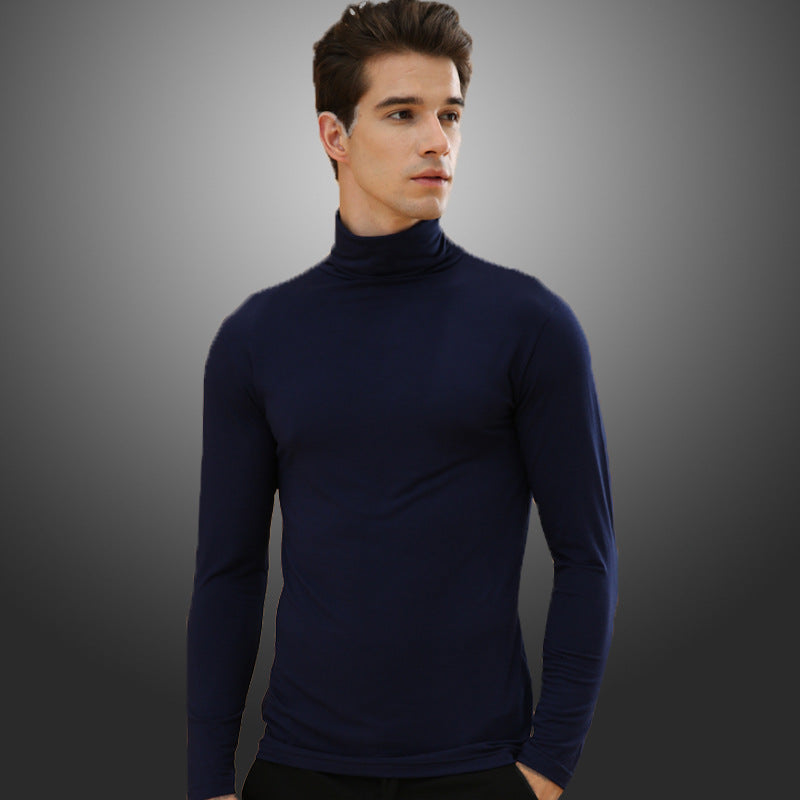 Men's high neck lapel thermal underwear Image