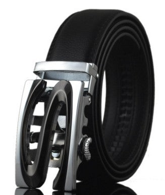 Men Automatic Buckle Leather Belts