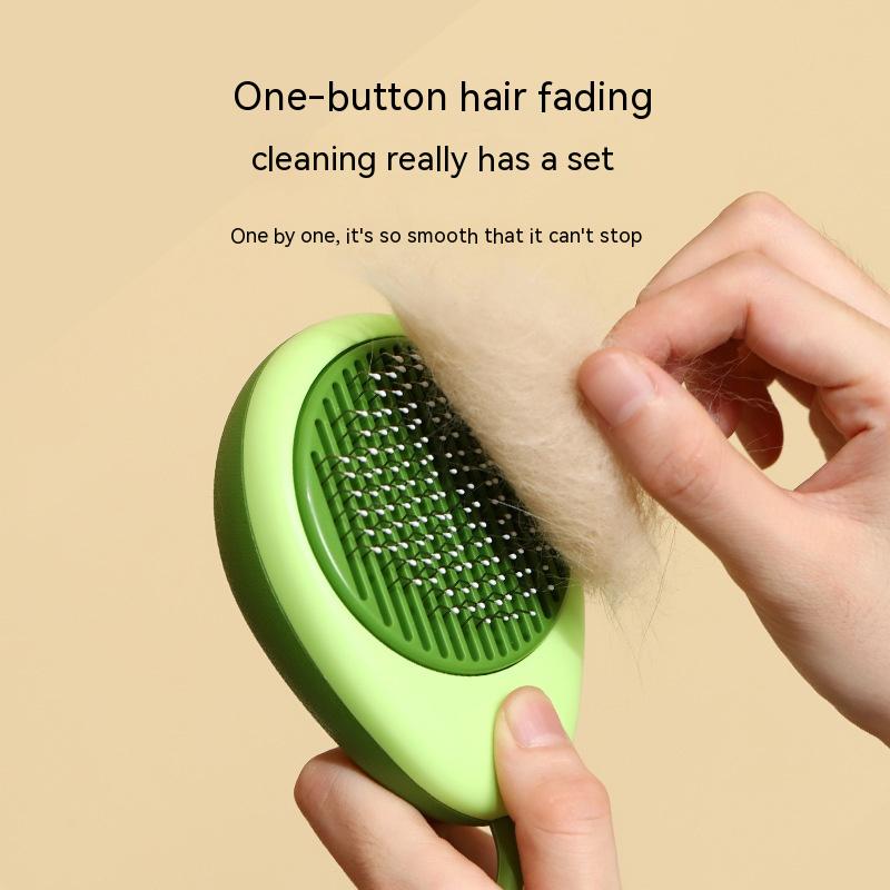 Cat Brush Hair Remover Cleaning Avocado Shaped Dog Grooming Tool Pet Combs Brush Stainless Steel Needle Pet Cleaning Care Image