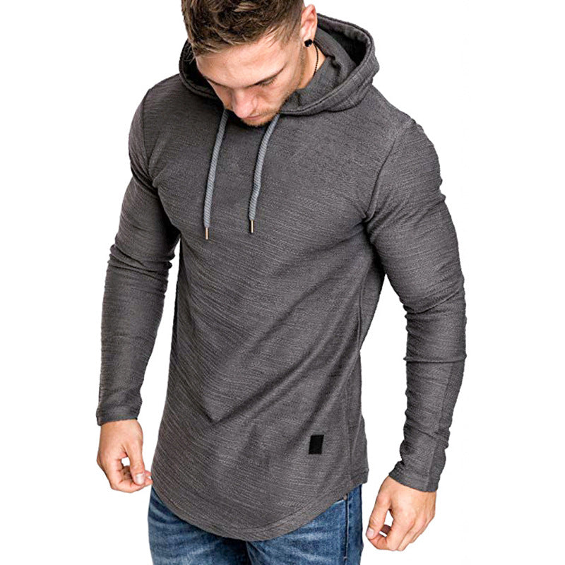 Men Hoodie Sweatshirt Casual Long Sleeve Slim Tops Gym T-shir Image