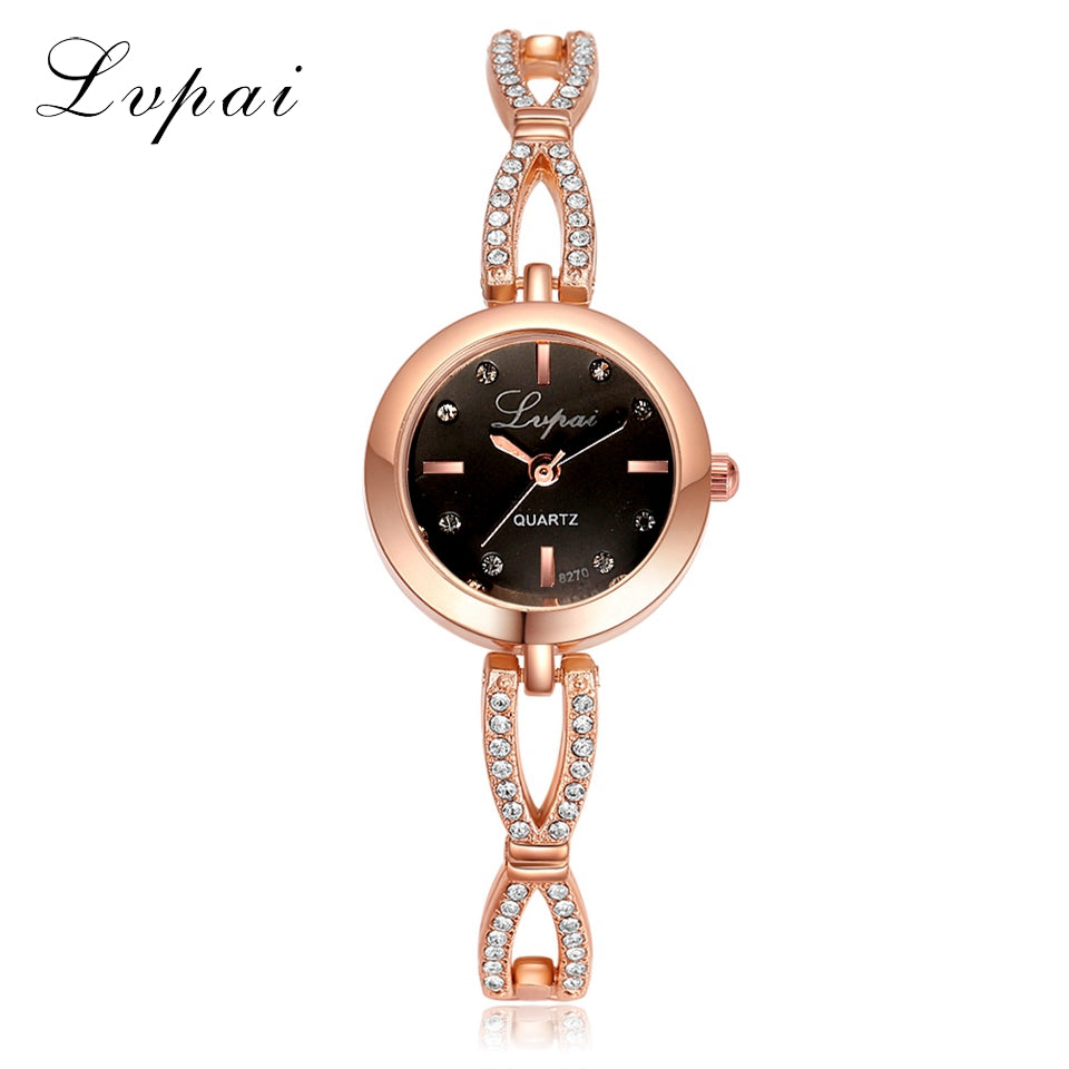 Luxury Bracelet Women Dress Watches Fashion Quartz Crystal Watches Lvpai Brand Ladies Casual Dress Sport WristWatch Image