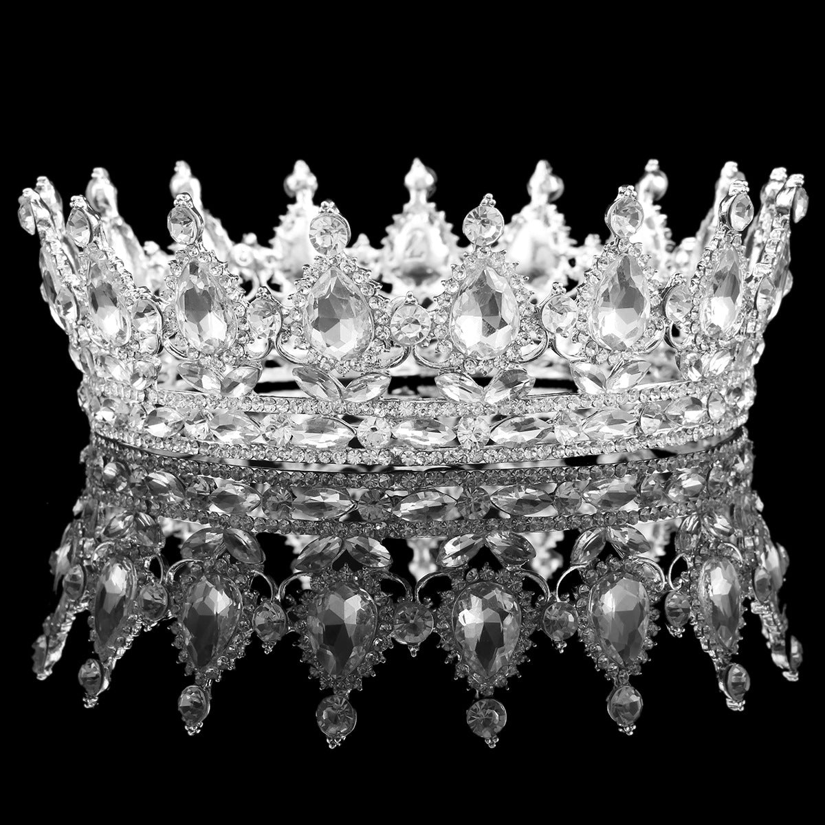 Baroque Bridal Crown Headdress Rhinestone Hair Accessories Image