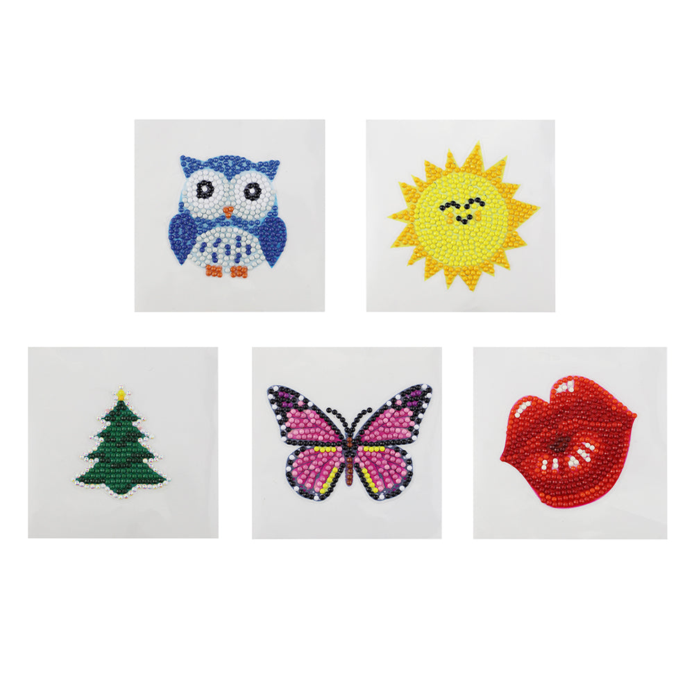 5D DIY Diamond Painting Stickers Kits For Kid Christmas Picture Stickers Kits Crafts Set Mobile Phone Cup Diamond Sticker Image