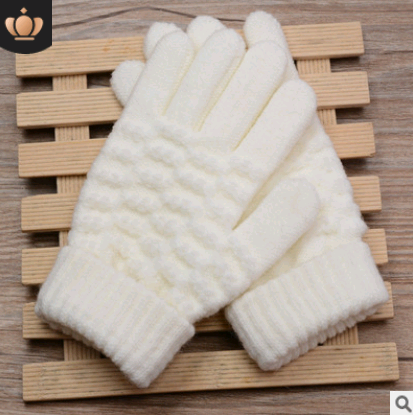 Knit Gloves Ladies Jacquard Touch Screen Warm Fashion Winter Gloves Image