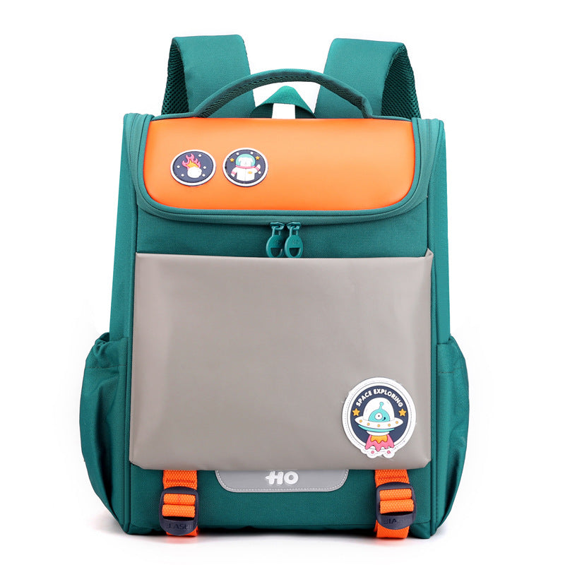 Primary School Students Shoulder Pad Children's Backpack Light Solid Color Primary School Bag Image