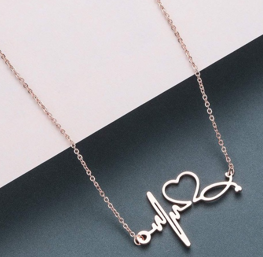 Heartbeat Necklace Women Love Heart Necklaces Image