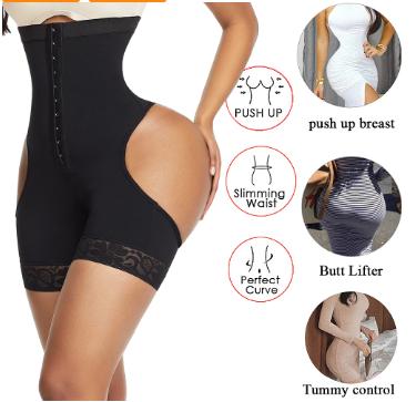 Women Shapewear High Waist Butt Lifter Tummy Control Underwear Workout Waist Trainer Corset Image