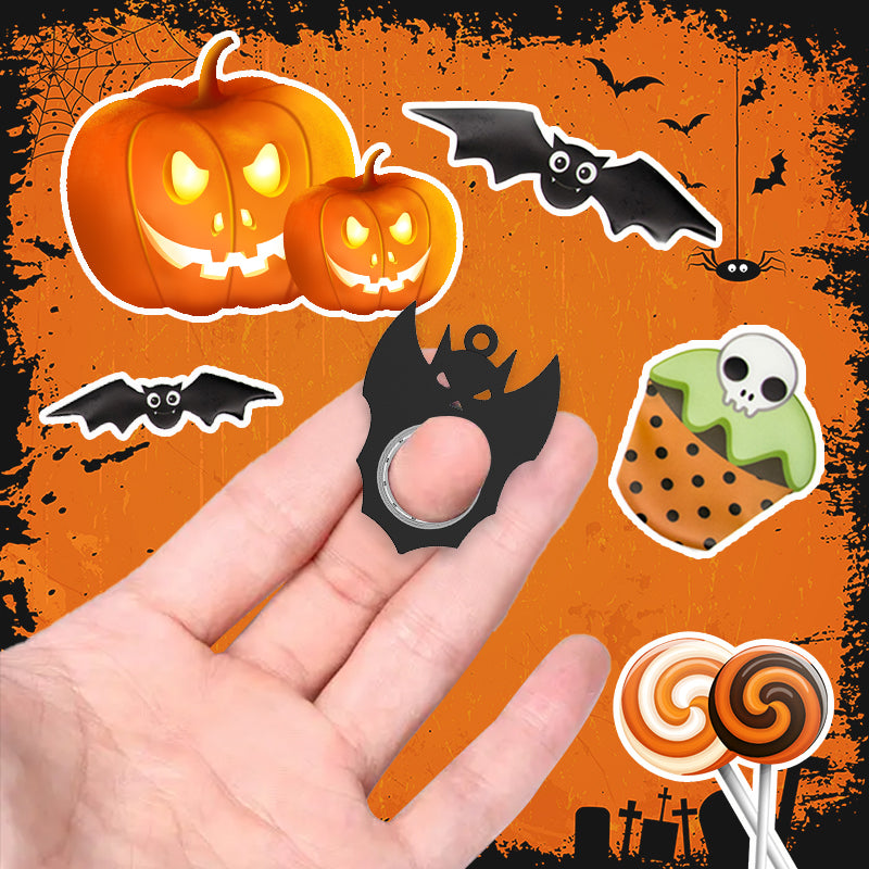 Halloween Creative Fidget Spinner Toy Bat Demon Ghost Keychain Hand Spinner Anti-Anxiety Toy Relieves Stress Bottle Opener Kids Toy Image