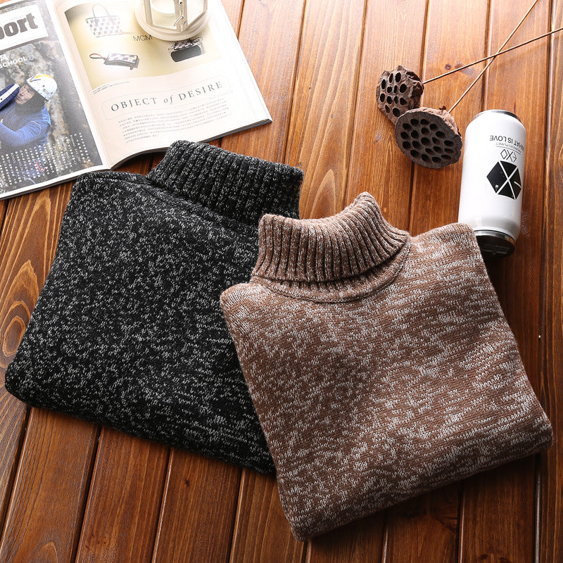 Autumn And Winter New Sweater Knit Sweater Men's Turtleneck Sweater Men Image