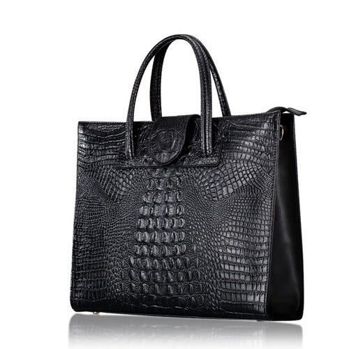 Crocodile ladies bags 2021 new fashion big shoulder bag leather bags wholesale Image