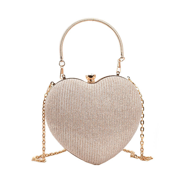 New Fashion Chain Crossbody Explosion Handheld Peach Heart Bag Image