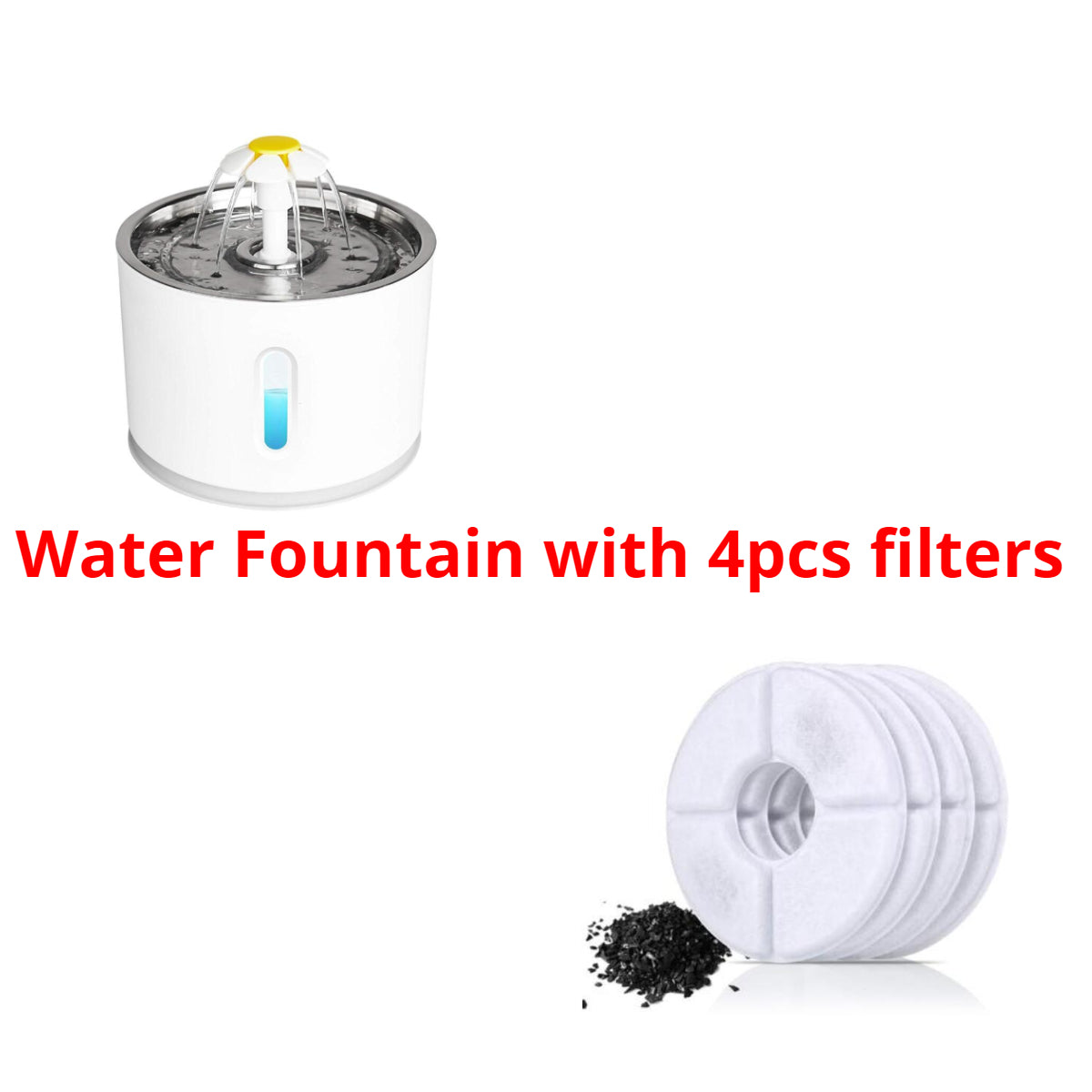 Automatic Pet Cat Water Fountain With LED Lighting USB Dogs Cats Mute Drinker Feeder Bowl Drinking Dispenser Image