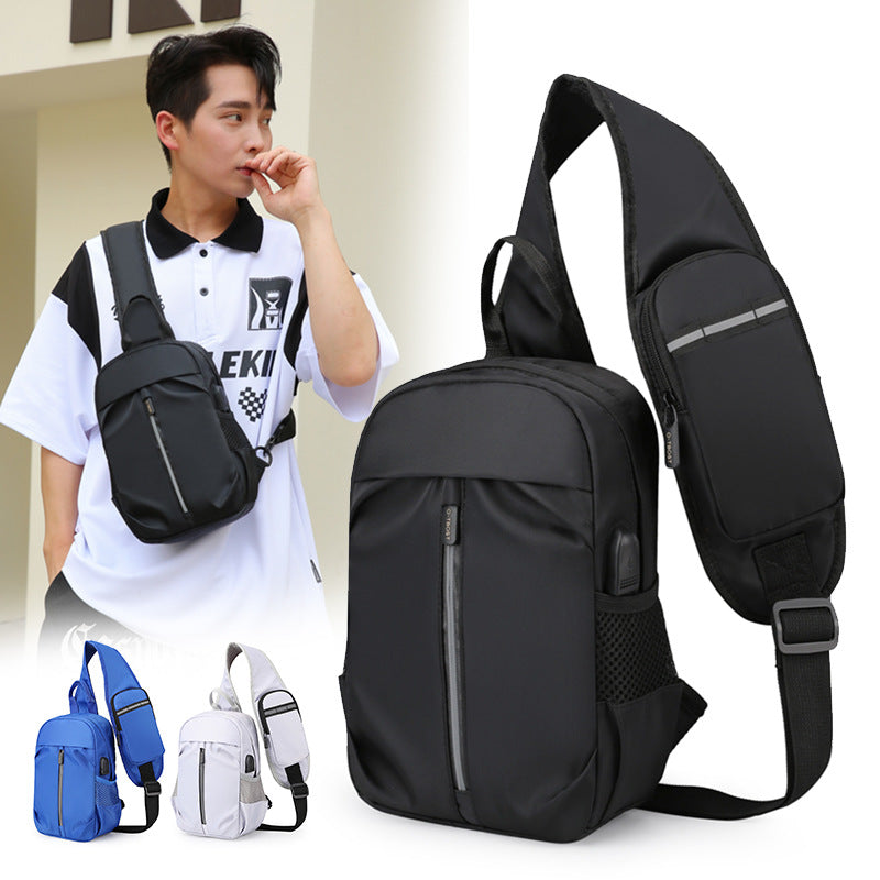 Men Chest Bag With Phone Wallet Design Crossbody Shouder Bags Sports Image