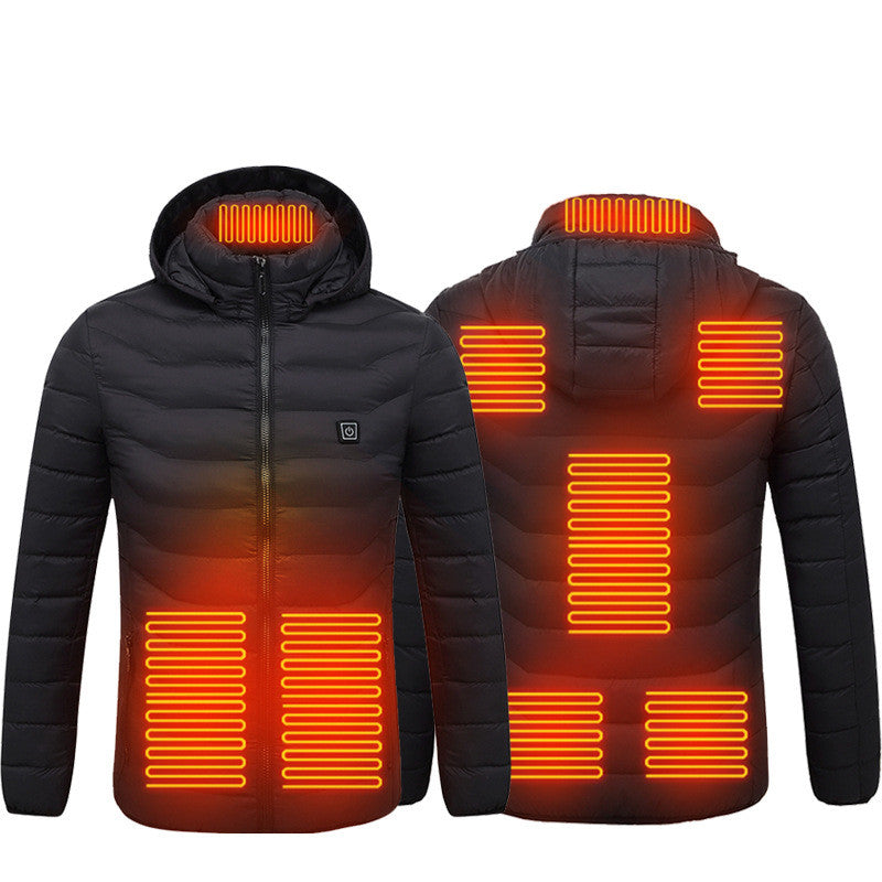 New Heated Jacket Coat USB Electric Jacket Cotton Coat Heater Thermal Clothing Image