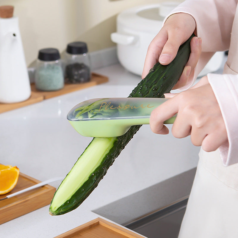 Storage Type Peeling Knife Potato Cucumber Peeler With Storage Tube Apple Fruit Vegetable Scratcher Household Kitchen Gadge