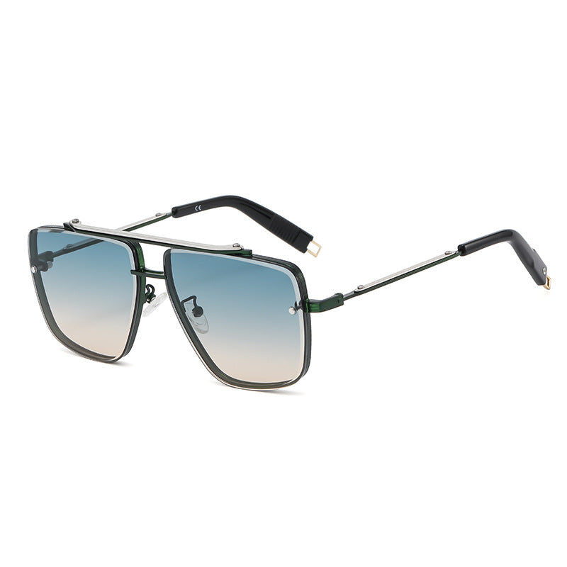 Twin-beam Metal Sunglasses For Men Image