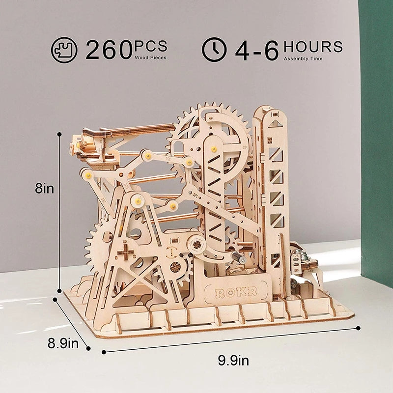 3D DIY Wooden Puzzle Roller Coaster Children's Toys Image