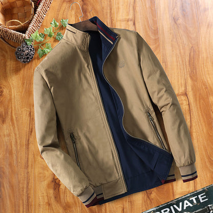 Plus Velvet Thick Middle Aged Men Jacket Winter