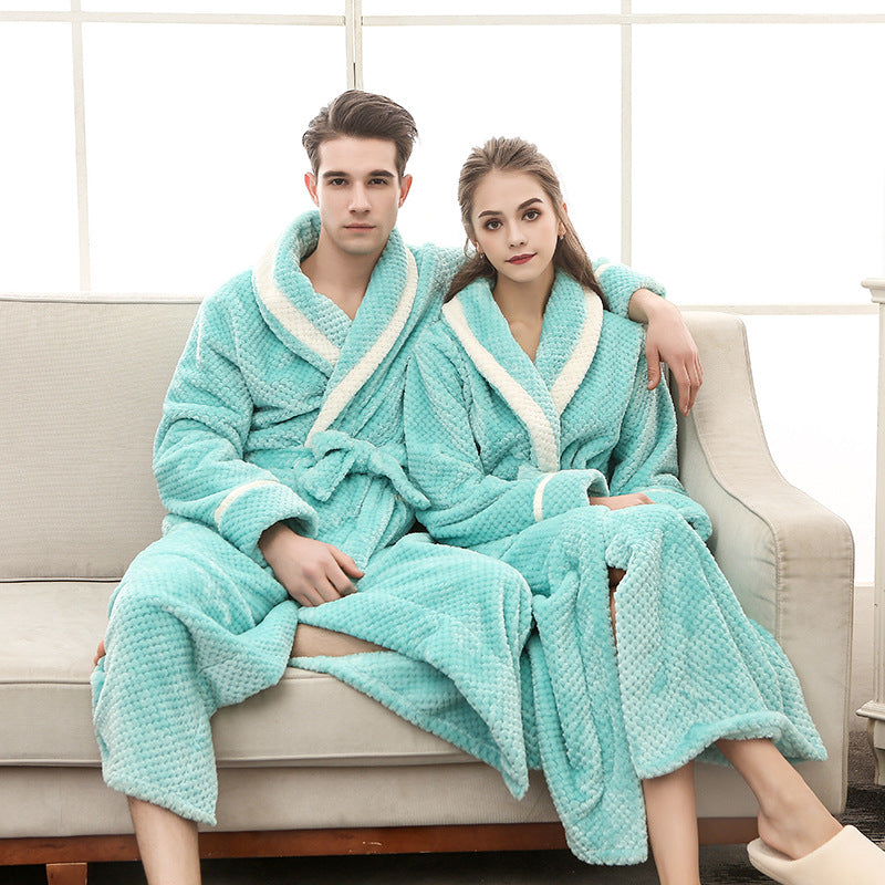 Women Pajamas Couple Gown Bathrobe Winter Robe Image