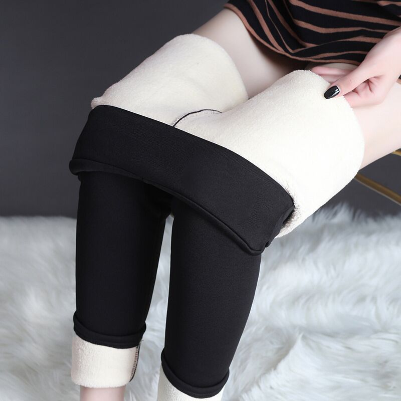 Winter Leggings Warm Thick High Stretch Lamb Cashmere Leggins Skinny Fitness Woman Pants Image