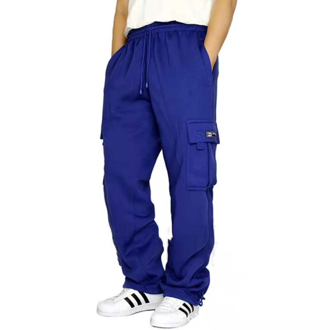 Men Pants Sweatpants Stretch Elastic Waist Jogger Sports Pants Drawstring Trousers Fashion Mens Clothing Image