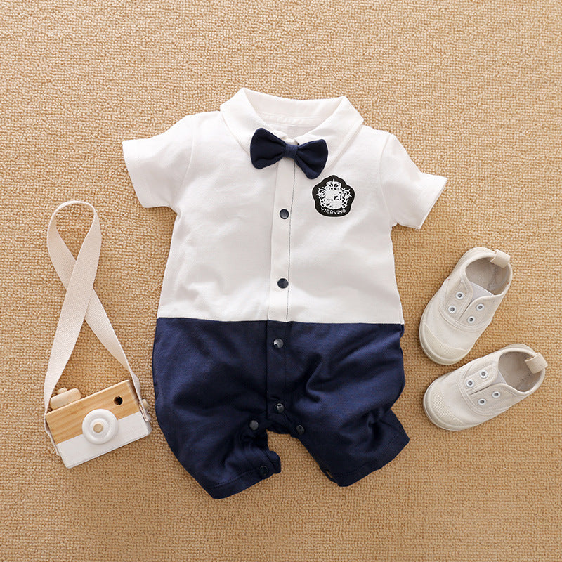 Gentleman's Baby Clothes, Long-sleeved Baby Clothes, Gentleman's Romper Image